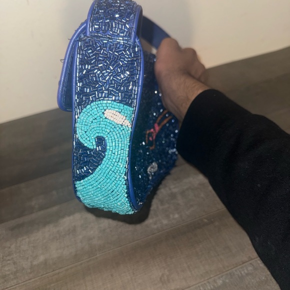 STAUD Navy Beaded Shoulder Bag - Picture 6 of 7